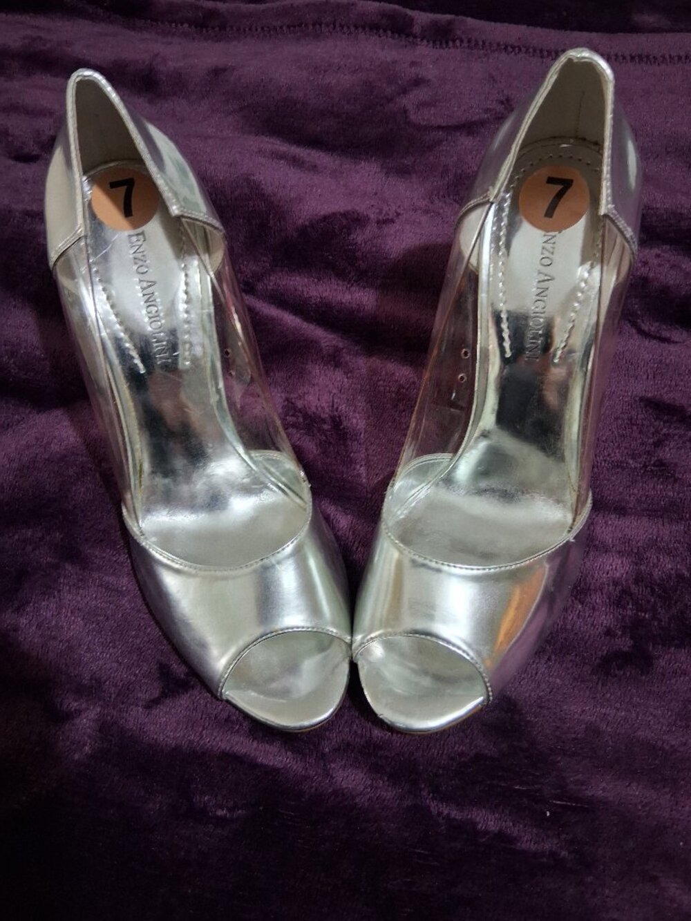 Vintage Enzo Angiolini Peep Toe Heels